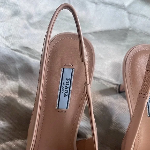 Prada Nude Pointed Toe Heels - Picture 4 of 8